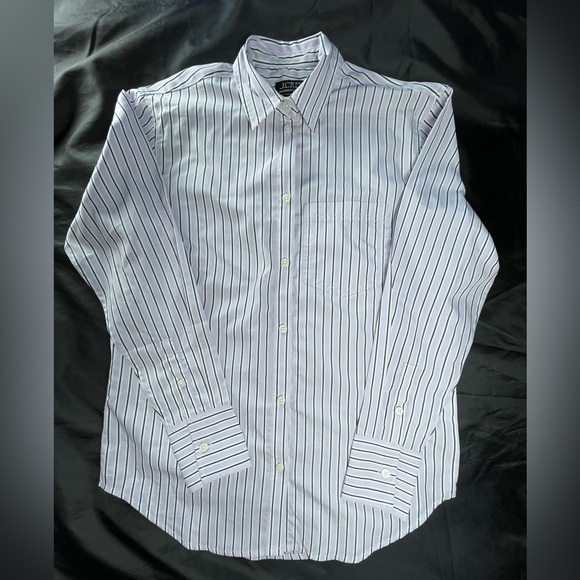 J.Crew Size 00 Garçon classic shirt in striped cotton poplin In Vintage Lilac - Picture 5 of 13